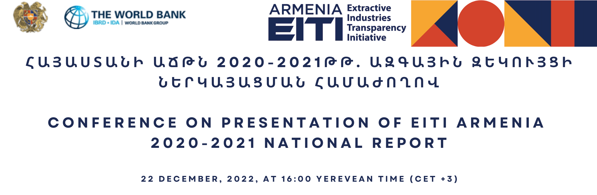 CONFERENCE - PRESENTATION OF EITI ARMENIA 2020-2021 NATIONAL REPORT