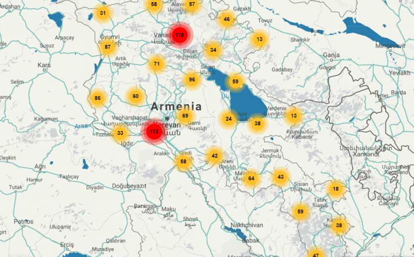 Interactive Map of Armenia's Natural Resources
